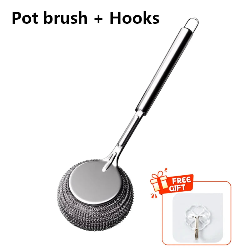 Stainless Steel Pot Scrubber Brush