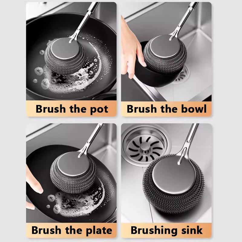 Stainless Steel Pot Scrubber Brush