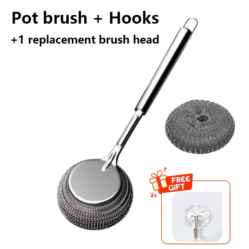 Stainless Steel Pot Scrubber Brush
