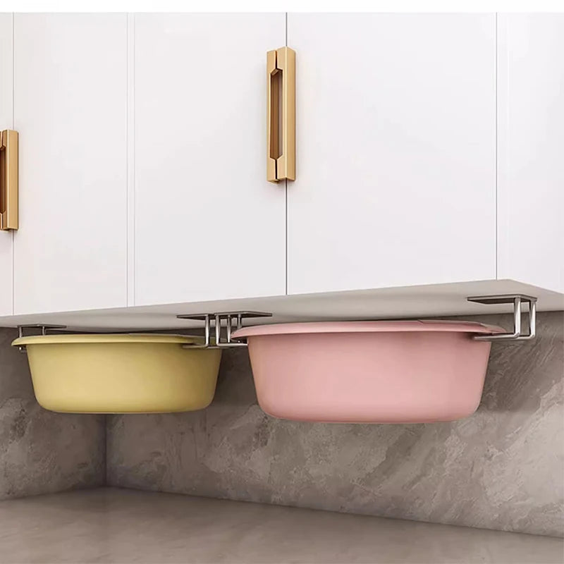 Wall-Mounted Pot Lid & Cutting Board Rack