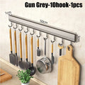 Wall-Mounted Aluminum Hook Rack